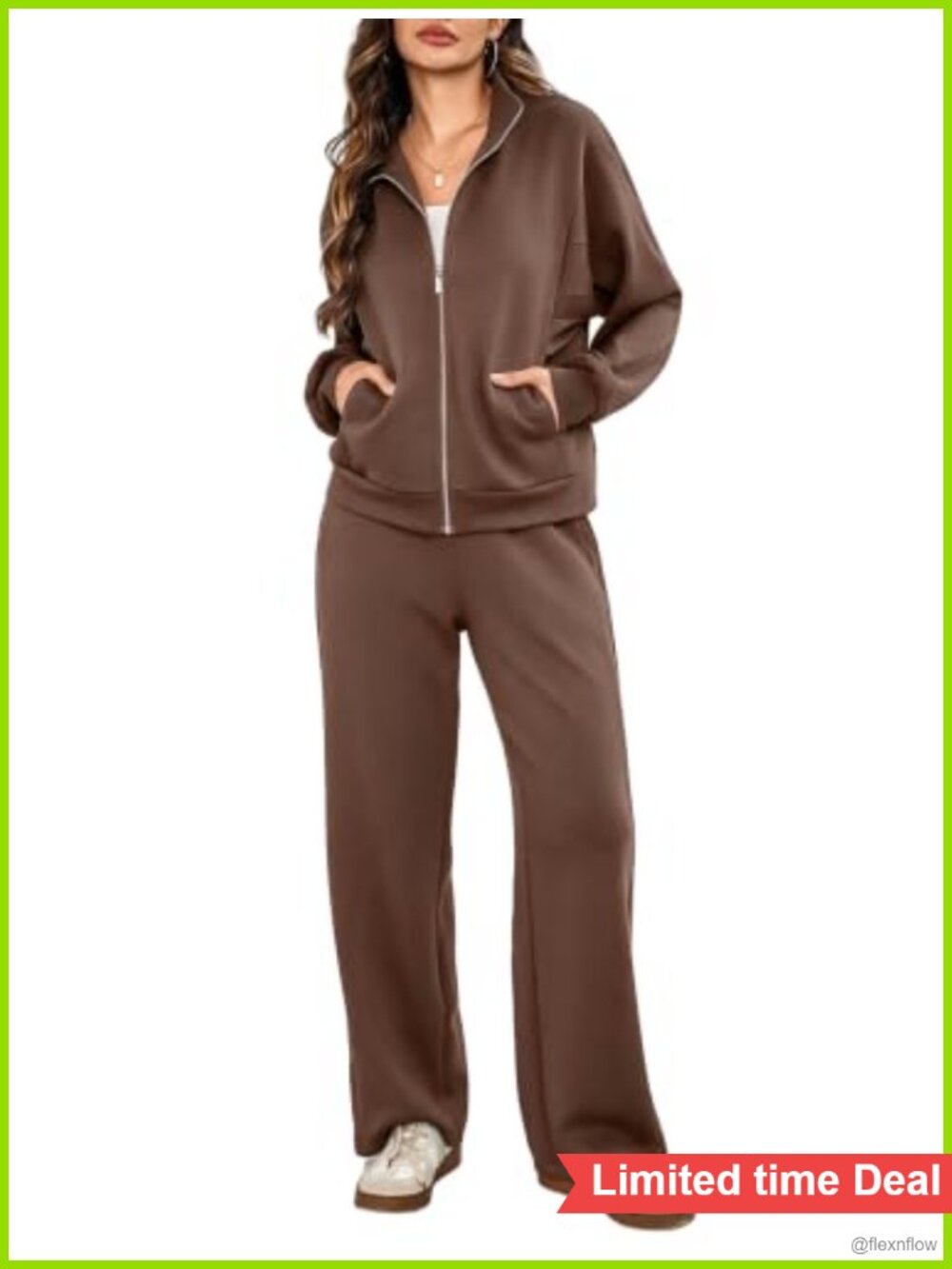 Womens 2 Piece Sweatsuit Set Zip Up Tracksuit Lounge Outfit